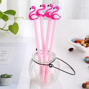 4-12pc Flamingo Novelty Birds Animals Ballpoint Gel Pens Party Gift Bag Fillers - Picture 1 of 10