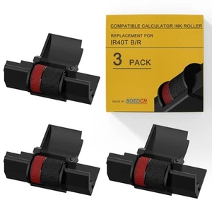 3 Pack Compatible Calculator Ribbon Replacement for Casio hr-100tm Ink IR-40T... - Picture 1 of 6