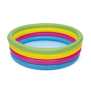 Bestway Piscina Hinchable Infantil 4 Aros Arcoiris 157x46 cm +3 Años Jardin 5 - Imagen 1 de 3