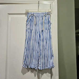 BTween Blue and White Striped Pants Size 6 - Picture 1 of 5