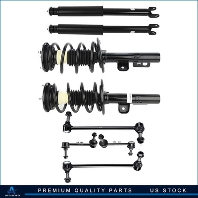 Front Strut Rear Shock Absorbers Sway Bar Coil Spring For 2010 - 2012 Ford Flex - Image 1 of 4