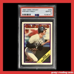 1988 Topps Tiffany Don Mattingly #300 PSA 10 GEM-MT - Bild 1 von 3