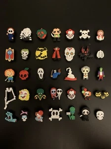 Lot Of 35 Horror Halloween Themed Shoe Charms Decoration For Crocs  - Picture 1 of 2