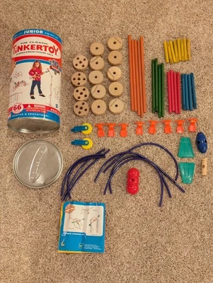 Vintage 2001 Classic TinkerToy Construction Set - Image 1 of 4