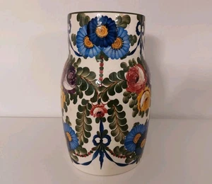 Annaburg Vase Keramik Steingut Biedermeier Handmalerei Nürnberg Jugendstil 1900 - Bild 1 von 9