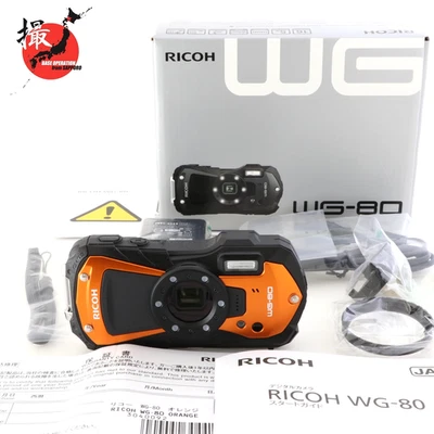 S/C001 [Top MINT] RICOH WG-80 16.0MP Waterproof Digital Camera in Box From JAPAN - Image 1 of 4