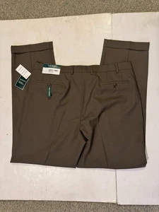 Lauren Men’s 38/32 Total Comfort Wool Cuffed Pleated Trousers Lt Brown New - Picture 1 of 3