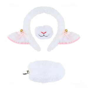 Lamb Ears Tail Nose Sheep Animal Furry Therian Cosplay Dress-Up NEW - Picture 1 of 4