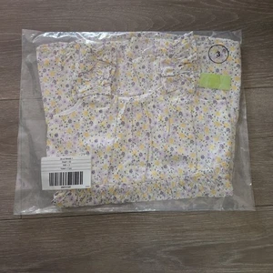 JANIE AND JACK Mädchen Kleid Ditsy Blumen Rüschen Träger Größe 3 weiß  - Bild 1 von 4