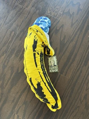 A BATHING APE BAPE x MEDICOM TOY x Andy Warhol  ABC CAMO BANANA CUSHION (S) New - Image 1 of 4