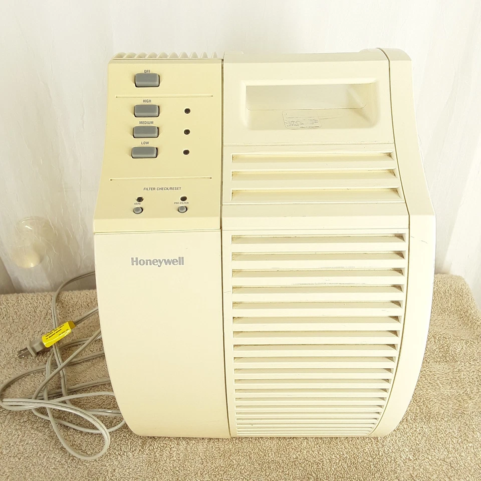 PROBADO Filtro Purificador de Aire Honeywell 17000, Off-White, Verdadero HEPA Filtro 3 Velocidades Foto 1 de 4