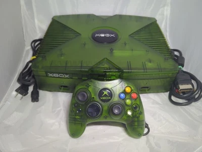 Microsoft Original Xbox Translucent Green Bundle - Tested & Working + Recapped - Image 1 of 4
