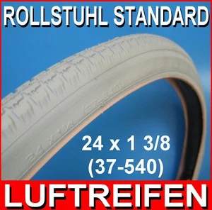 Luft Rollstuhlreifen 24 x 1 3/8  37-540 für manuelle Rollstühle Reifen Rollstuhl - Picture 1 of 1