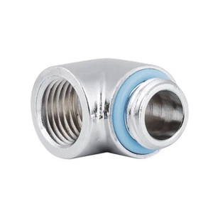 G1/4 Thread Hard Soft Two-Touch Tube Fitting 90°Connector For PC Water Cooling - Photo 1/9