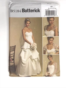 Abito da sposa Butterick 5184 Misses maniche staccabili motivo cucito 8-14 non tagliato - Foto 1 di 4