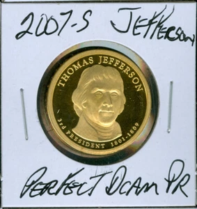 2007 S THOMAS JEFFERSON $1 ULTRA FINEST DCAM PERFECT PROOF 99 CENTS SHIPPING * - Bild 1 von 2