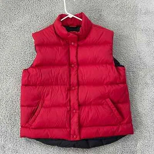 Vintage Cabelas Vest Mens Large Red Snap Goose Down Outdoor Light Hunting Pocket - Picture 1 of 12