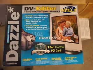 DAZZLE DV-EDITOR FÜR WINDOWS. 3 ANSCHLÜSSE NEU IM KARTON, NEU VERSIEGELT - Bild 1 von 1