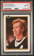 1990-91 Bowman #143 Wayne Gretzky – PSA NM-MT 8