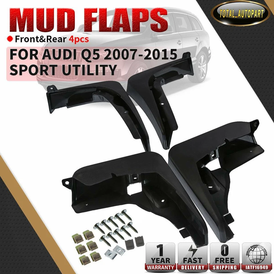 4x Guardabarros Guardabarros Guardabarros Derecha + Derecha para Audi Q5 SUV 2007-2015 Foto 1 de 4