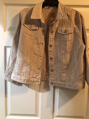 Ruby Rd. Casual Blazer Beige Women 14 Stretch Polyester Long Sleeves Vtg - Image 1 of 4