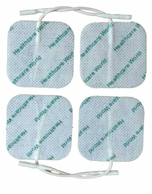 Healthcare World 50504 Square Tens Reusable Electrode Pads, Pack of 4