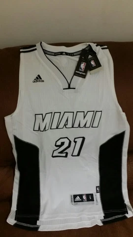 Adidas Miami heat hassan whiteside nba jersey NWT size small Lenght + 2 mens Cover
