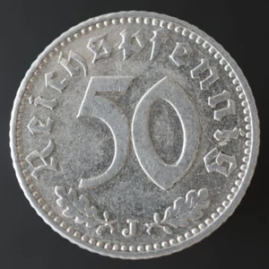 50 Reichspfennig 1943 J - Germany Third Reich KM# 96 coin with swastika - #R913 - Picture 1 of 3