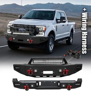 Front Rear Bumper Winch Plate For 2017-2022 2023 Ford F250/F350/F450 Super Duty - Picture 1 of 15