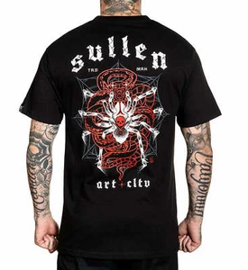 Sullen Art Collective Venom Spider In Web Serpent Art City Tattoo Tee SCM3846 - Picture 1 of 6