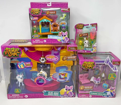 Animal Jam Club Geoz Dance Party Pet Wash Hut Princess Castle Den Sunny Bunny Cover