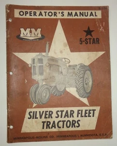 VINTAGE MINNEAPOLIS-MOLINE SILBER 5 STERNE FLOTTE TRAKTOREN BEDIENUNGSANLEITUNG S-236 - Bild 1 von 12