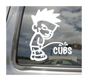 Pee On Cubs - Funny Humorous Car Auto Window Vinyl Decal Sticker 02154 - Picture 1 of 2