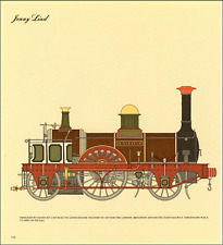 1973 Vintage Print Train Engine Leeds Foundry in 1847 Jenny Lind London Railway
