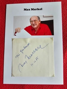 Max Merkel (verstorben) - Wunderschönes Originalautogramm DIN-A-4 - Bild 1 von 1