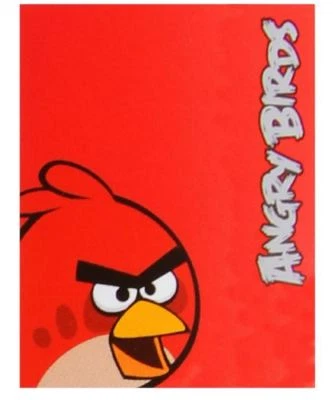 OFFICIAL ANGRY BIRDS SOFT RED FLEECE THROW BLANKET NEW WITH TAGS