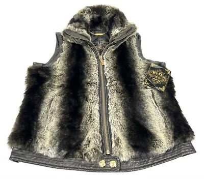 Chaleco para mujer Big Chill de piel sintética con bolsillos talla M - Nuevo con etiquetas Foto 1 de 4