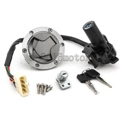 Interruptor de encendido tapa de gas cubierta llave bloqueo juego para Kawasaki Ninja 250R 2008-2012 09 Foto 1 de 4