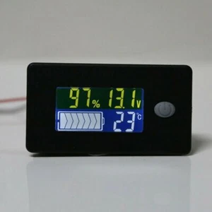 12-72V Batterie Ladeanzeige Kapazität Voltmeter Staubdicht Wasserdicht LCD DE - Bild 1 von 12