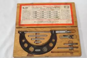 Starrett Bügelmessschraube #244 AA, 0-4" Messschieber Werkzeug mit Holzkoffer - Bild 1 von 13
