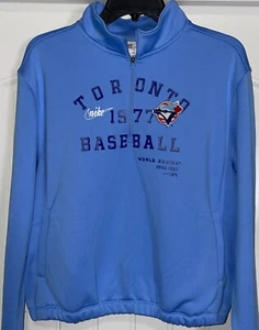 Pullover para mujer Nike Cooperstown Collection Toronto Blue Jays 1/4 cremallera mediano - Imagen 1 de 7