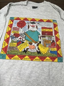 Vintage 90’s Gay Zurich Dairy Cow Farming Single Stitch T Shirt Size XL - Picture 1 of 8