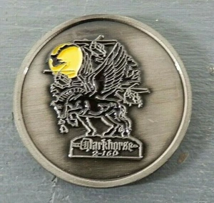 US Army 2/160 SOAR Special Ops Aviation Regiment Night Stalkers Dark Horse Coin - Picture 1 of 4