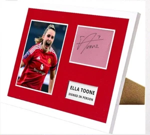 Ella Toone Hand Signed Red Mounted/White Framed A4 COA - Picture 1 of 4