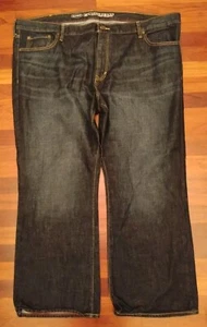 OLD NAVY Men's Famous Jeans Blue Denim Boot Cut Dark Wash 100% Cotton SIZE:48X30 - Picture 1 of 9