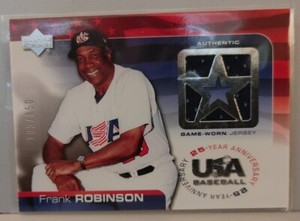 2004 USA Baseball 25th Anniversary Game Jersey USA Frank Robinson 109/850