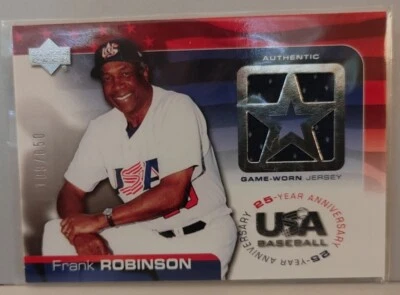 2004 USA Baseball 25th Anniversary Game Jersey USA Frank Robinson 109/850 Foto 1 de 2