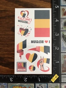 EQUIPO DE BBÉLGICA, BECA, TATUAJES TEMPORALES DE UNA HOJA HERMOSO DISEÑO #COPA DEL MUNDO63 - Imagen 1 de 2