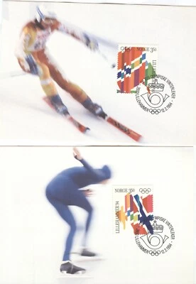 Norway Olympic Games Lillehammer 1994 6 Maxicards First Day cancel 12 2 1994 - Image 1 of 3