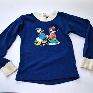 Vintage Walt Disney Shirtess Mickey Donald Kinder Langarmshirt Gr. 6 - Bild 1 von 6